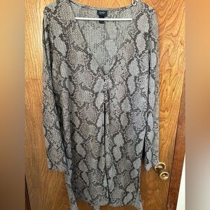 Daytrip Snake Print Cardigan - Gray and Black
